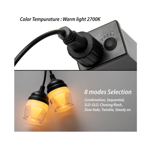 Outdoor String Lights 30ft LED String Lights 2700K Warm Patio Lights, IP… - Picture 4 of 13